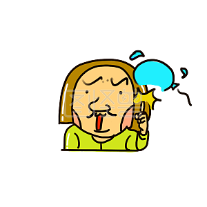 图怪兽原创元素卡通风创意丑男表情包生气戳破气球插画元素