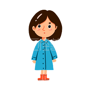 穿黄色衣服的人物卡通设计图