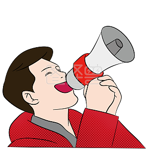 详情图怪兽原创元素学校放假通知蓝色广播小喇叭卡通元素详情