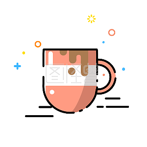 怪兽原创元素俯视咖啡杯详情图怪兽原创元素3d卡通咖啡杯详情