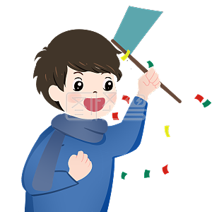 图怪兽原创元素澳门回归20周年拿着小彩旗的小朋友人物手绘元素