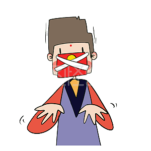 图怪兽原创元素给我封口费卡通表情包