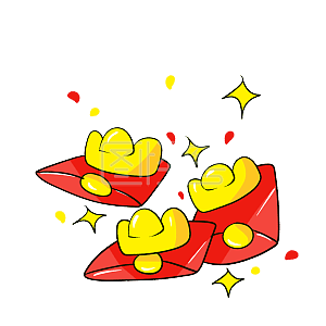 表情包详情图怪兽原创元素金元宝挂饰元素详情图怪兽原创元素