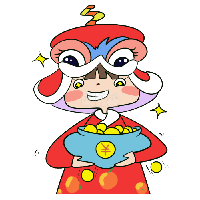 图怪兽原创元素财气满满卡通表情包