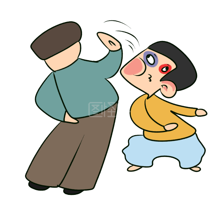 图怪兽原创元素他扒拉我卡通表情包