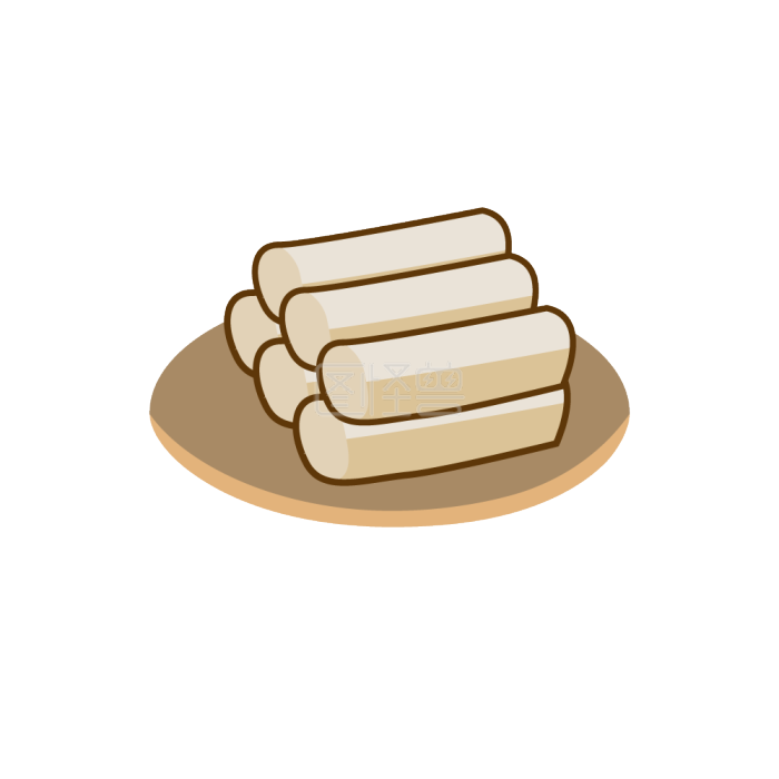 图怪兽原创元素风味年糕插画元素