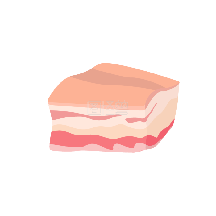 图怪兽原创元素美味猪肉插画元素