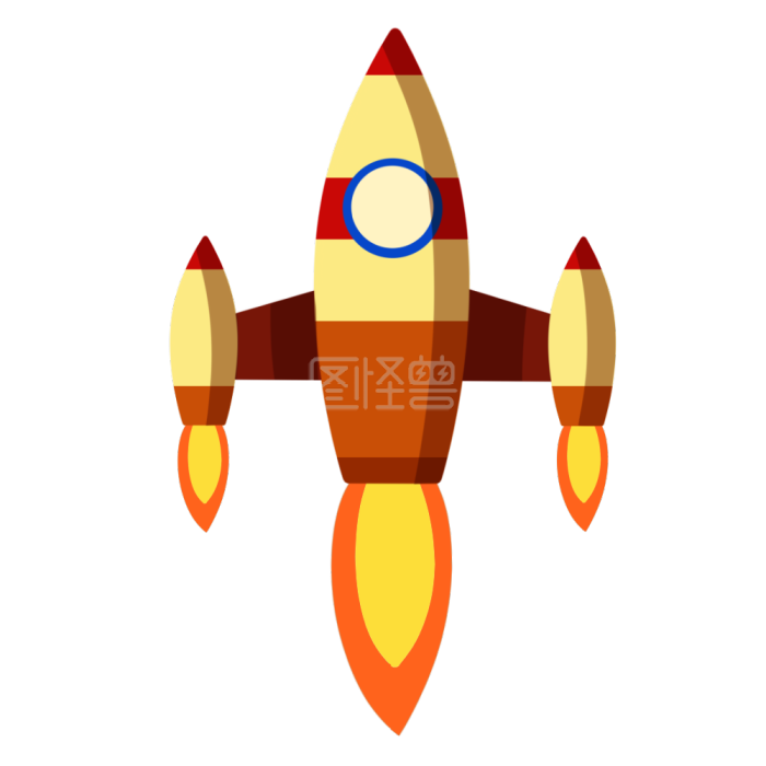 图怪兽航天火箭正在升空的火箭-背景素材图片-图怪兽