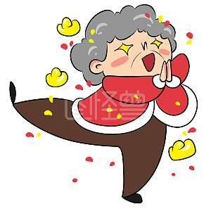 图怪兽原创元素眼冒金星的老人