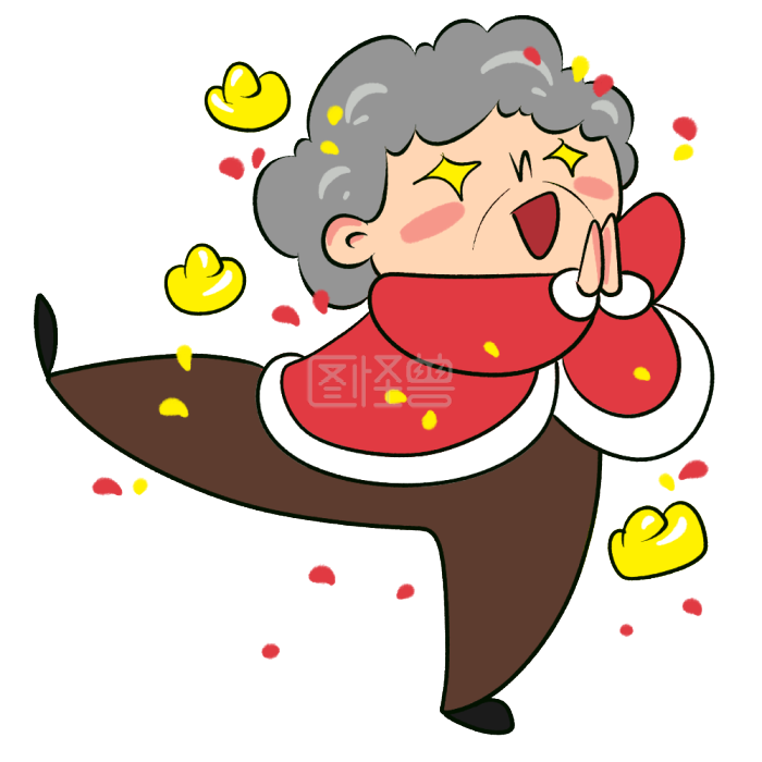 图怪兽原创元素眼冒金星的老人