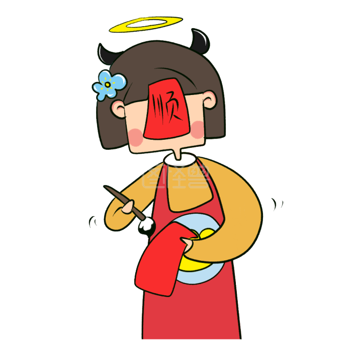 图怪兽原创元素新年大顺卡通表情包