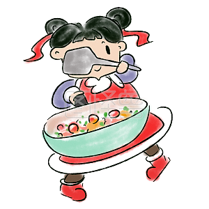 图怪兽原创元素炖肉的女孩元素