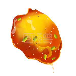 图怪兽原创元素南方新年传统美食习俗两个荷包