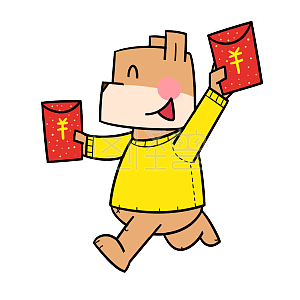 图怪兽原创元素卡通小熊抢红包