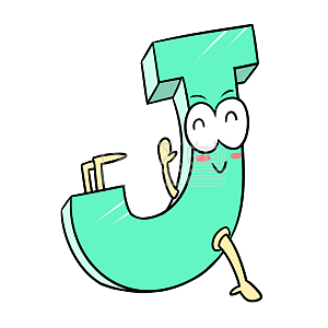 图怪兽原创元素卡通萌萌字母小人