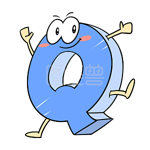 图怪兽原创元素卡通快乐创意字母小人