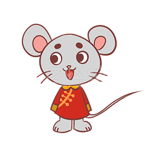 图怪兽新年可爱的小老鼠形象