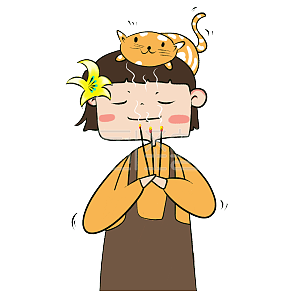 图怪兽原创元素烧香拜佛,逢考必过卡通表情包