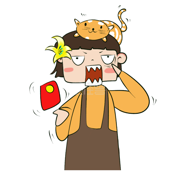 图怪兽原创元素还不发红包卡通表情包