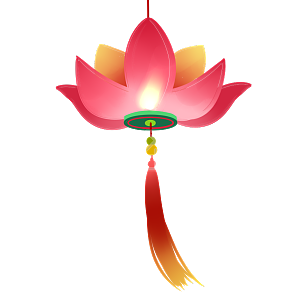 下元节莲花灯元素详情图怪兽原创元素手绘卡通漂浮莲花灯详情