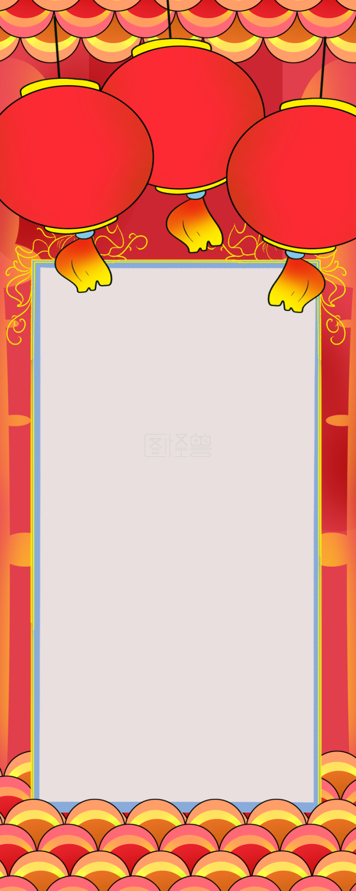 图怪兽原创元素年夜饭通用营销长图-背景素材图片-图怪兽