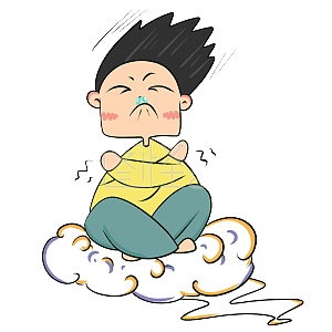 图怪兽原创元素冷风呼呼的吹卡通表情包