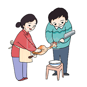 图怪兽原创元素年俗杀鸡年画过年习俗