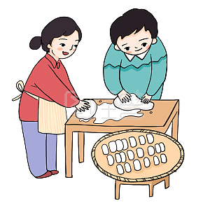 图怪兽原创元素腊月习俗发面详情图怪兽原创元素卡通男孩抱锦鲤