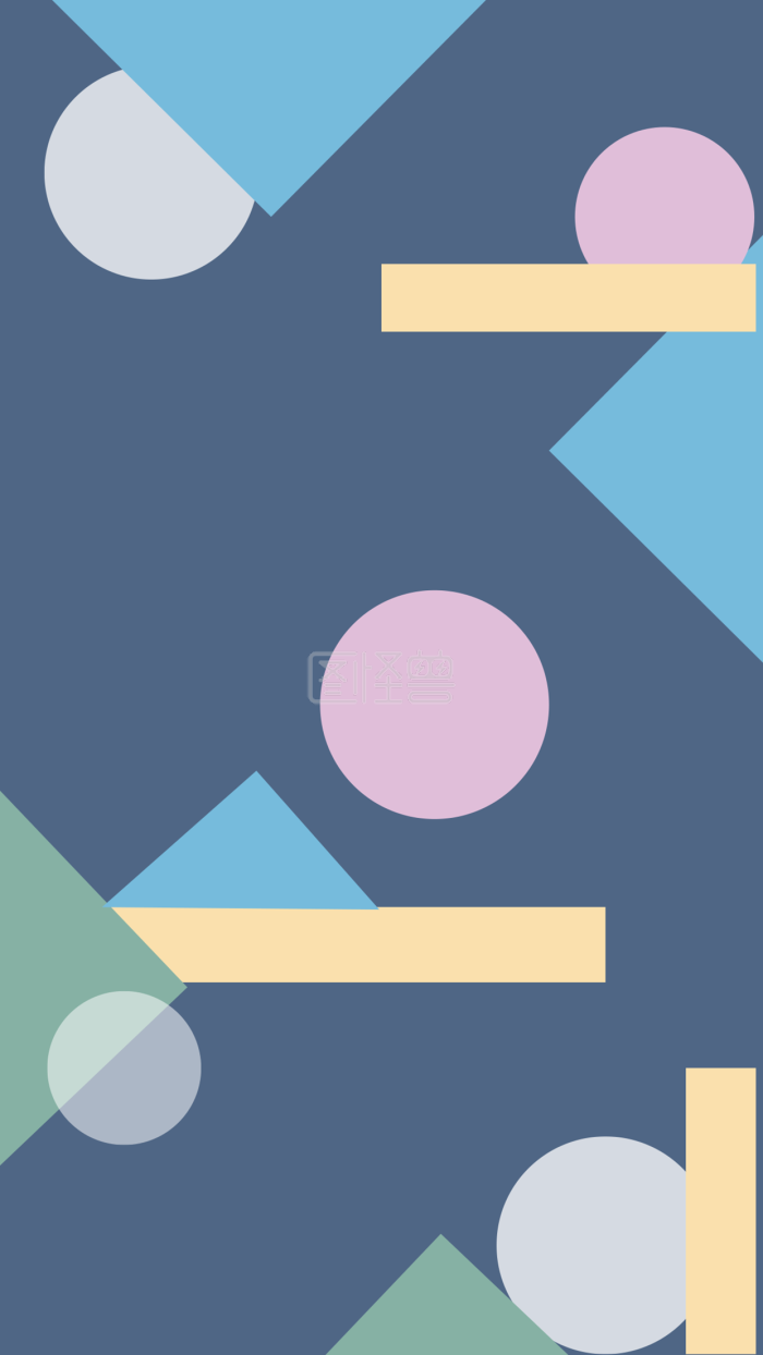 图怪兽原创素材孟菲斯风格简约几何装饰背景