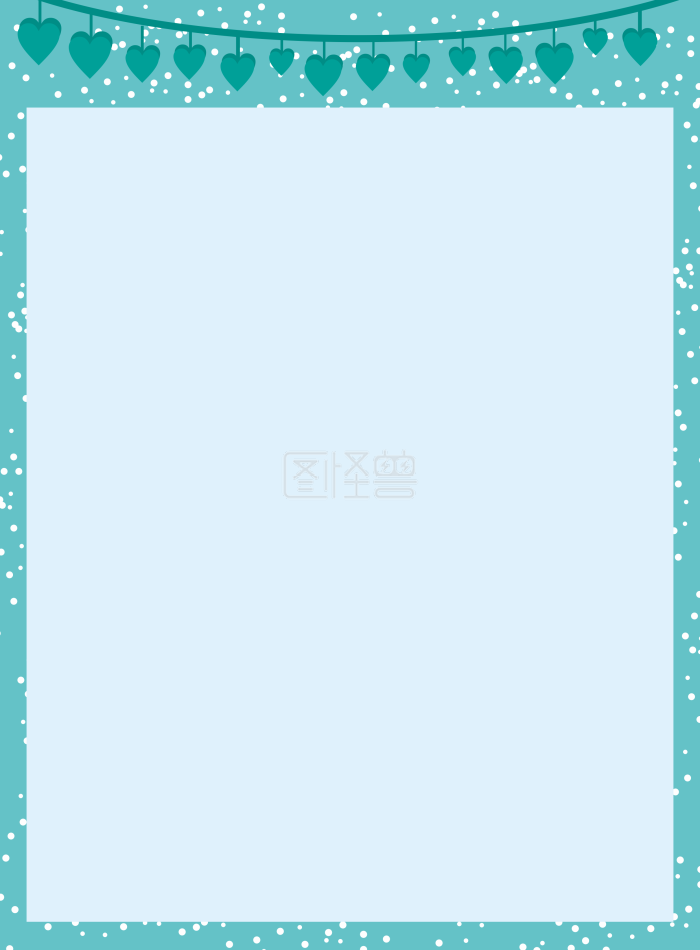 图怪兽原创元素背景底图科技蓝色科技背景梦幻心形