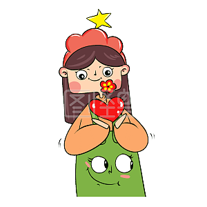 图怪兽原创元素乐开花卡通表情包