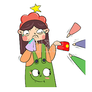 图怪兽原创元素舍不得给你卡通表情包