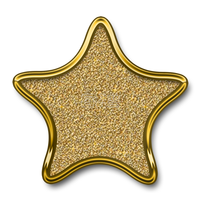 图怪兽原创元素金色立体3d星星边框纹理h5元素