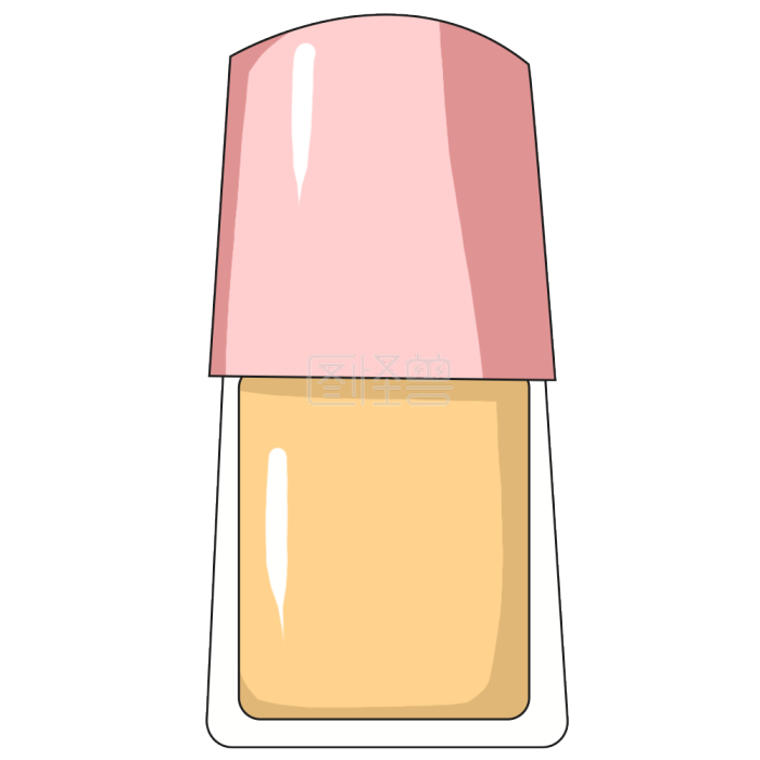 图怪兽原创元素 卡通 可爱的简笔画化妆品 粉底液