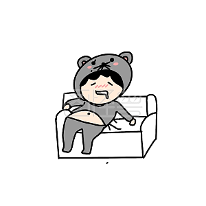 图怪兽原创元素瘫软在地表情包