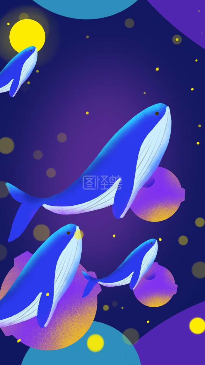 在线背景图片设计制作,点击"编辑"按钮,可对图怪兽原创元素卡通风唯