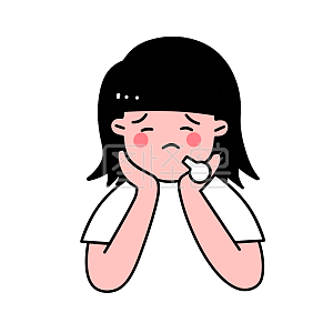 图怪兽原创元素普通的日常系列卡通简约可爱小人表情包之叹气