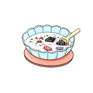 图怪兽原创元素海南特色食物美食清凉补卡通