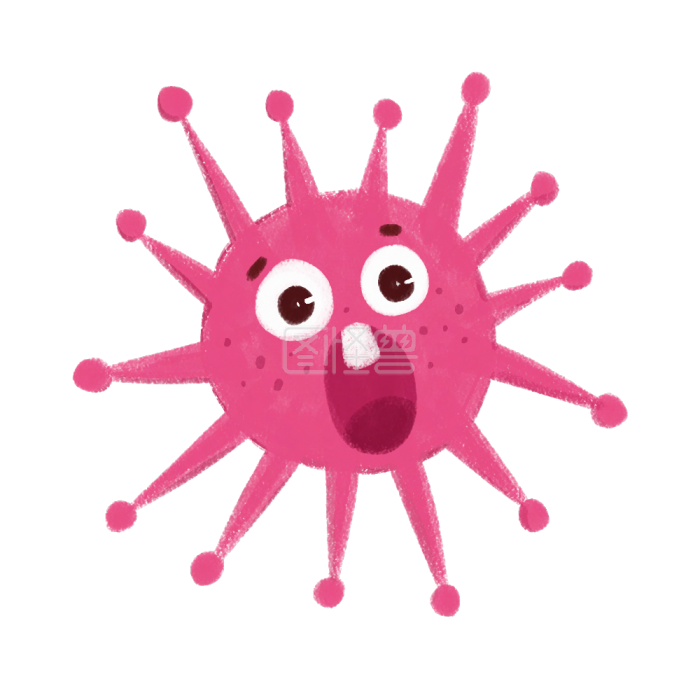 设计制作,点击"编辑"按钮,可对图怪兽原创元素卡通粉色病毒元素进行