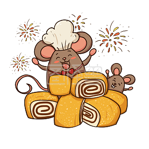 图怪兽原创元素美食北京驴打滚