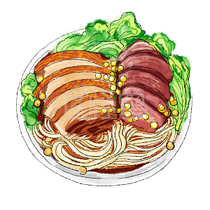 图怪兽原创元素    地方特色   美食    小吃   桂林米粉   广西