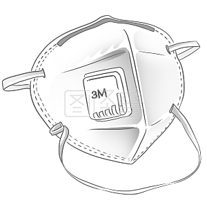 图怪兽原创元素 抗击疫情 口罩 n95口罩