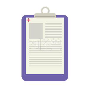 图怪兽原创元素  扁平卡通 医院 疫情 治疗 病毒 生病 病历夹