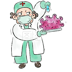 图怪兽原创元素抗击病毒的医生元素