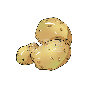 餐饮美食 土豆详情图怪兽原创元素卡通蔬菜土豆