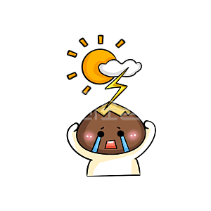 图怪兽原创元素卡其色栗子晴天霹雳表情包