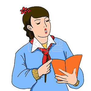 图怪兽原创元素卡通读书日学生表情包长知识插画元素