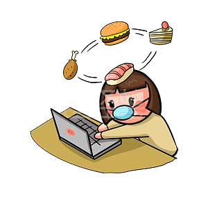 图怪兽原创元素 粉色 上班走神 疫情 复工 表情包