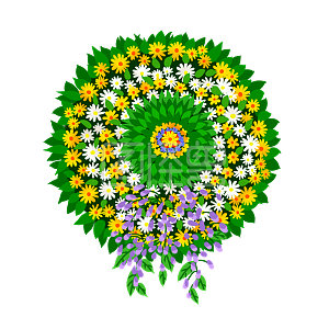 花圈素材图片-免费花圈png元素大全-图怪兽