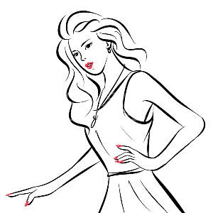 图怪兽原创元素   线条 母亲节 女性 人物 时尚 妈妈 女孩